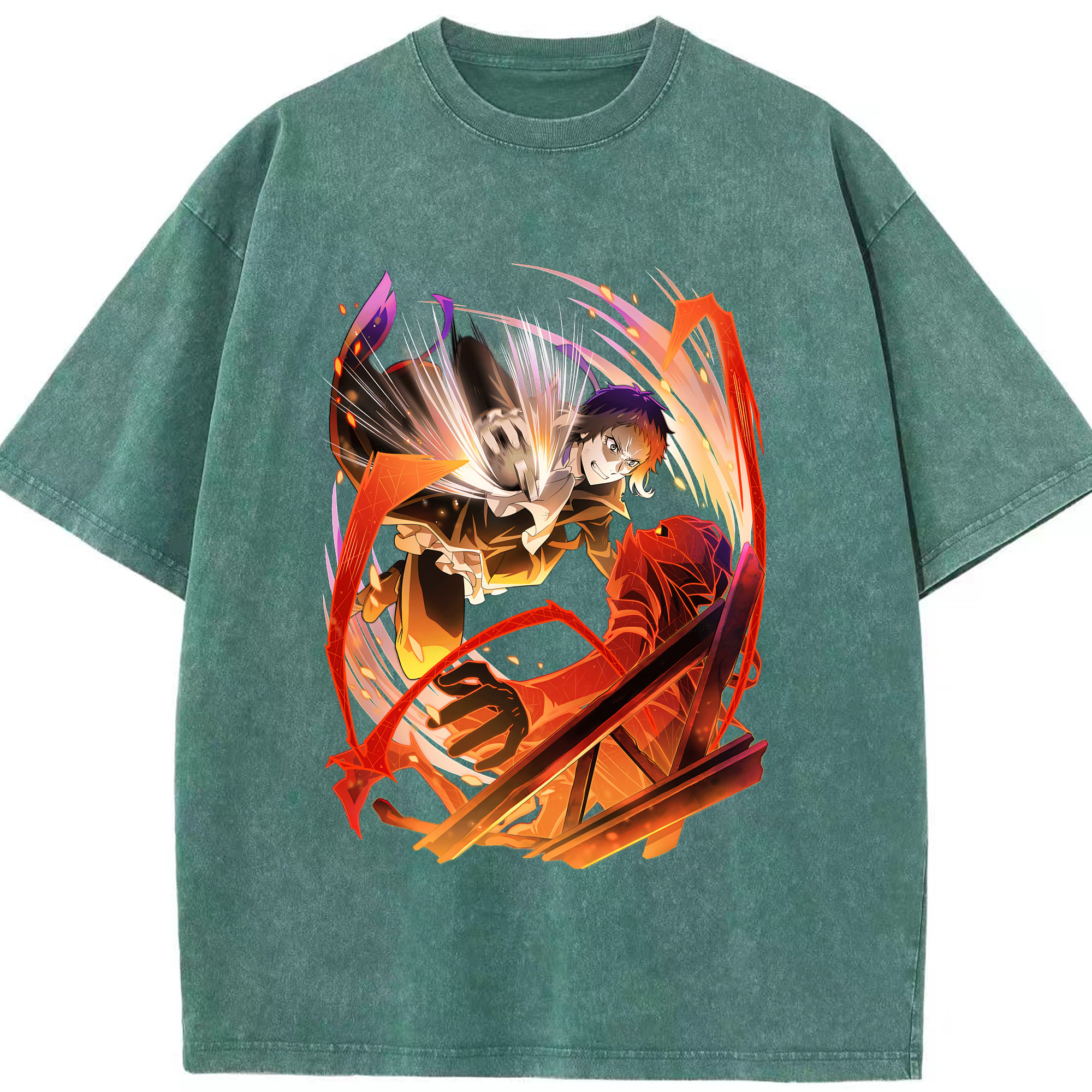 （画像用） 文豪ストレイドッグス Bungo Stray Dogs 綿100% ヴィンテージ風 半袖Tシャツ（フロントプリント）